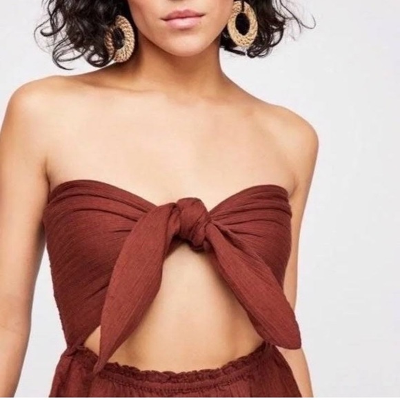 Free People Reversible/Adjustable Bandeau Blouse - Picture 2 of 7